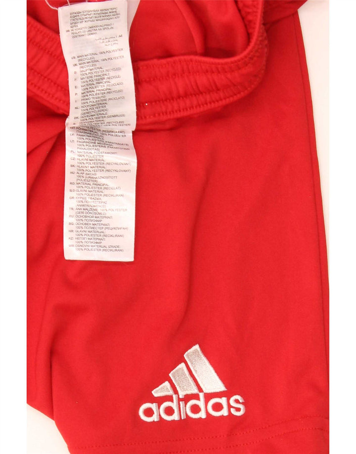 Pantaloni scurți sport adidas pentru bărbați, poliester roșu mare