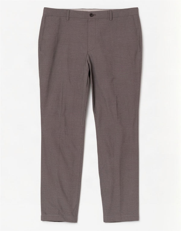 Hugo Boss Mens Straight Chino Trousers W36 L30 Grey