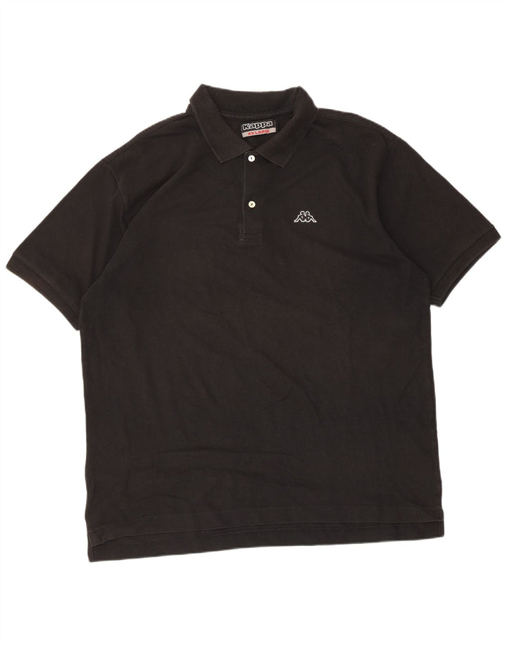 Cămașă polo pentru bărbați Kappa 2XL bumbac negru