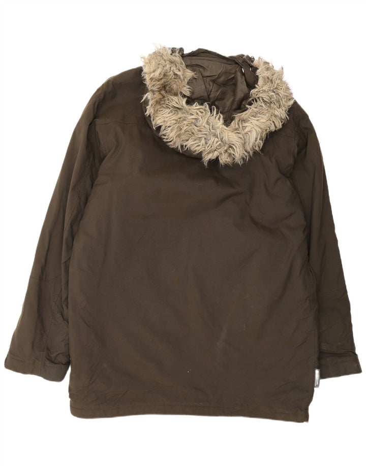 Jachetă parka cu glugă pentru bărbați Mountain Warehouse UK 38, nailon maro mediu