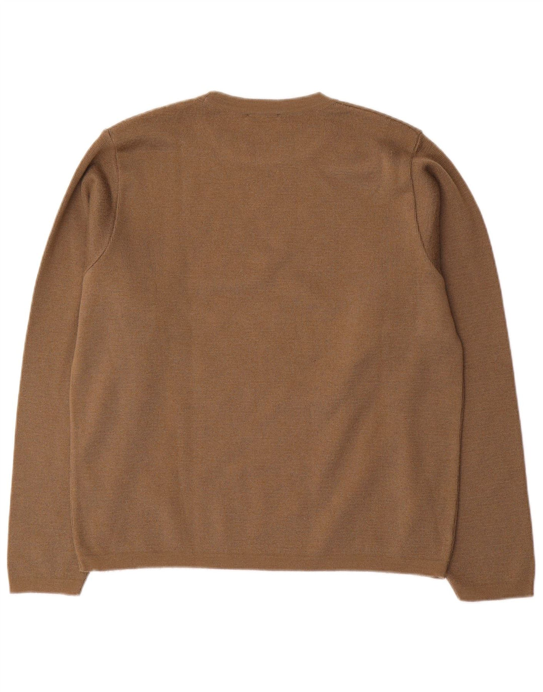 Pulover pentru bărbați Trussardi Jeans cu gât crew din lână maro mediu