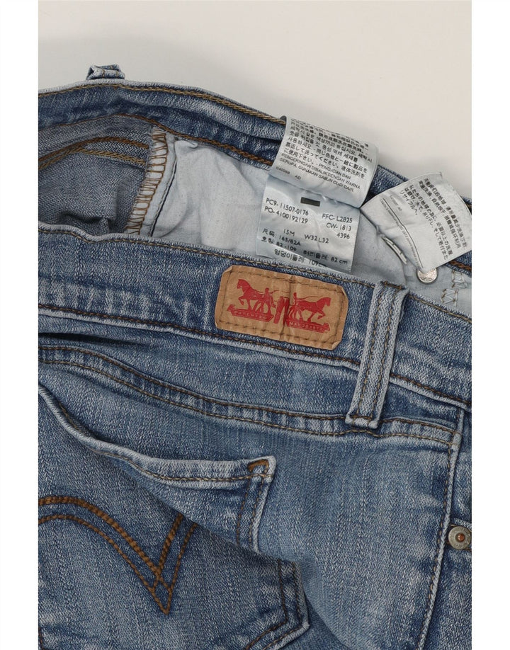 LEVI'S Womens 524 Super Low Straight Jeans W32 L32 Blue Cotton Vintage Levi's and Second-Hand Levi's from Messina Hembry 