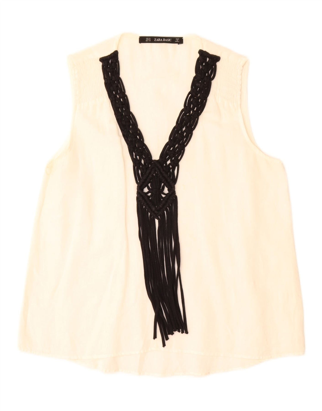 Bluză fără mâneci pentru femei Zara UK 6 XS Alb