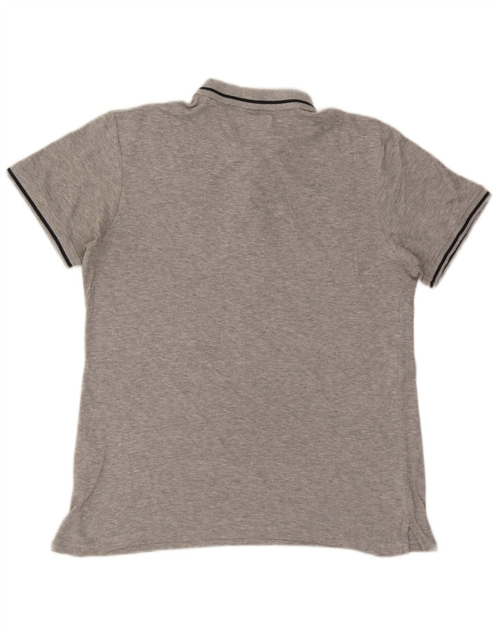 Tricou polo Jack & Jones pentru bărbați, bumbac cu pete gri mediu