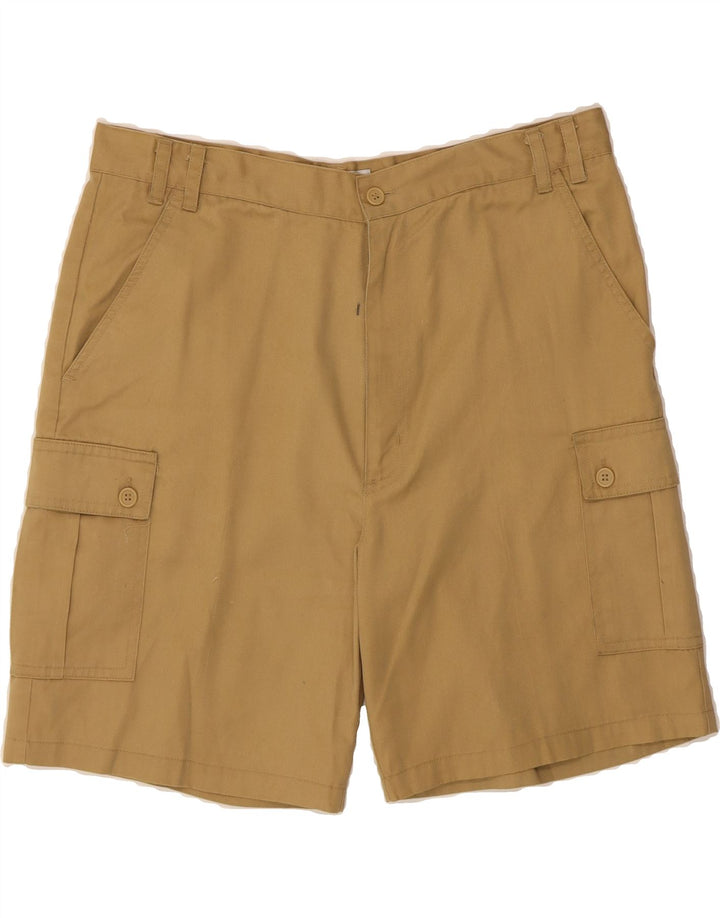 VINTAGE Mens Cargo Shorts IT 50 Large W34 Khaki Cotton Vintage Vintage and Second-Hand Vintage from Messina Hembry 