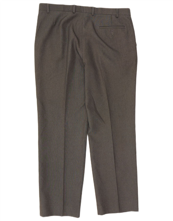 Marks & Spencer Pantaloni drepți pentru bărbați L38 L33 Poliester gri
