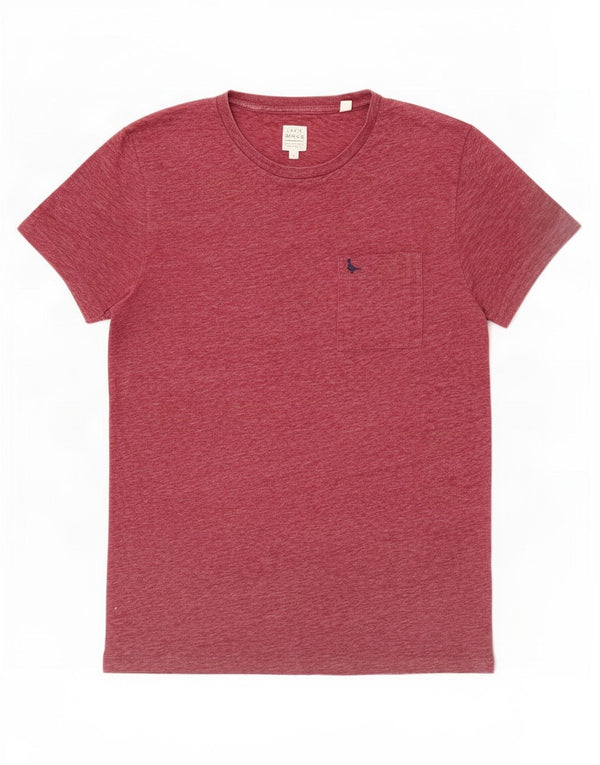 Tricou Jack Wills pentru bărbați Top mediu burgundy bumbac cu pete