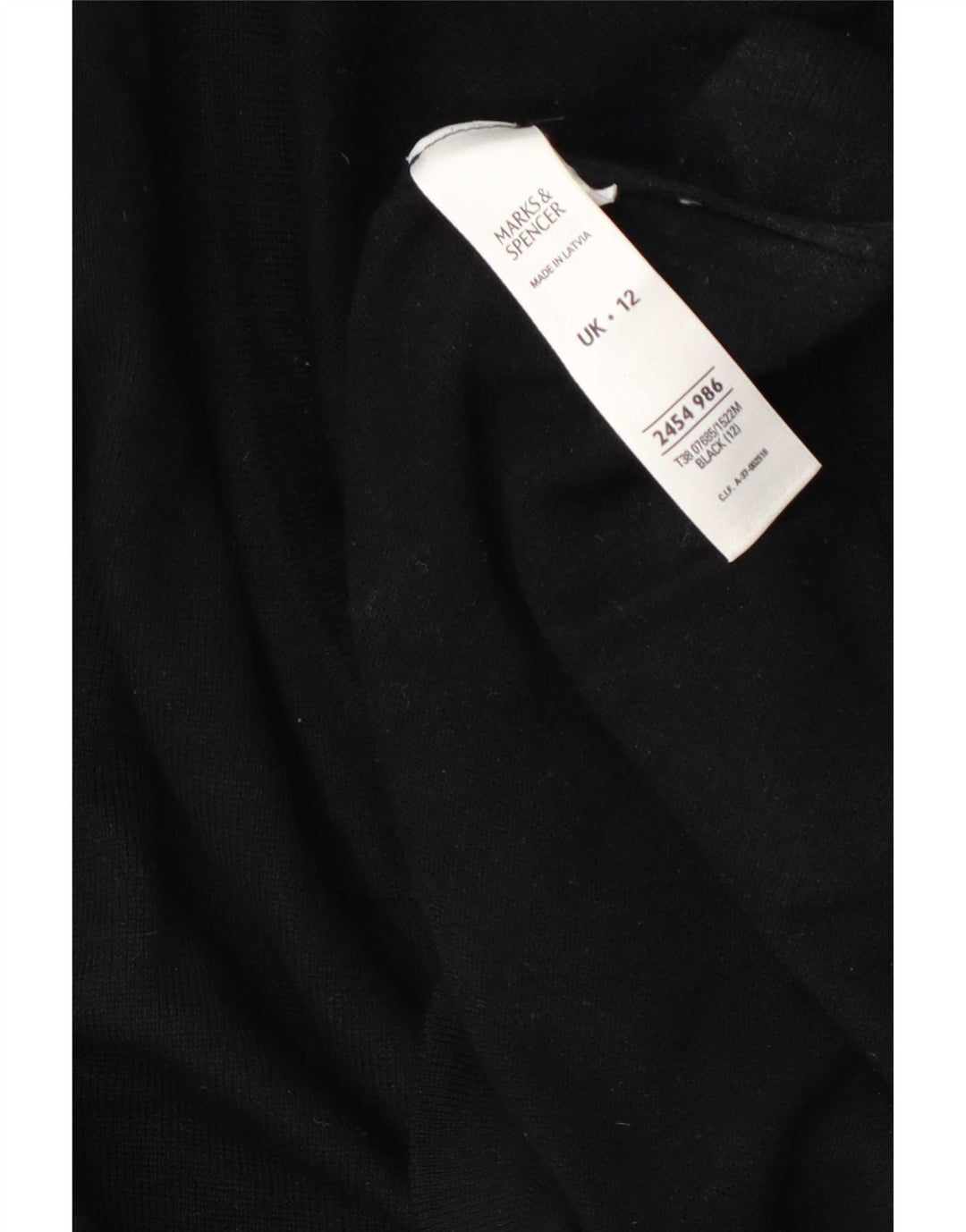 Pulover cardigan pentru femei Marks & Spencer, cu ajustare normală, UK 12, lână neagră medie