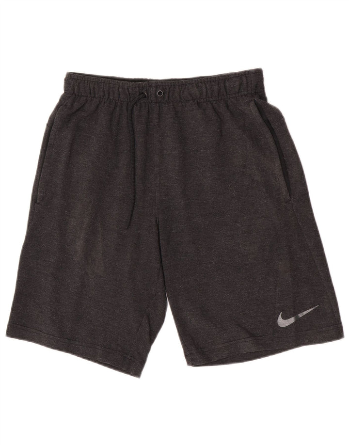 Pantaloni scurți sport Nike Dri Fit pentru bărbați, mici, gri, viscoză cu pată