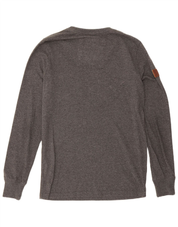 Top pentru bărbați Superdry cu mânecă lungă, bumbac gri mic