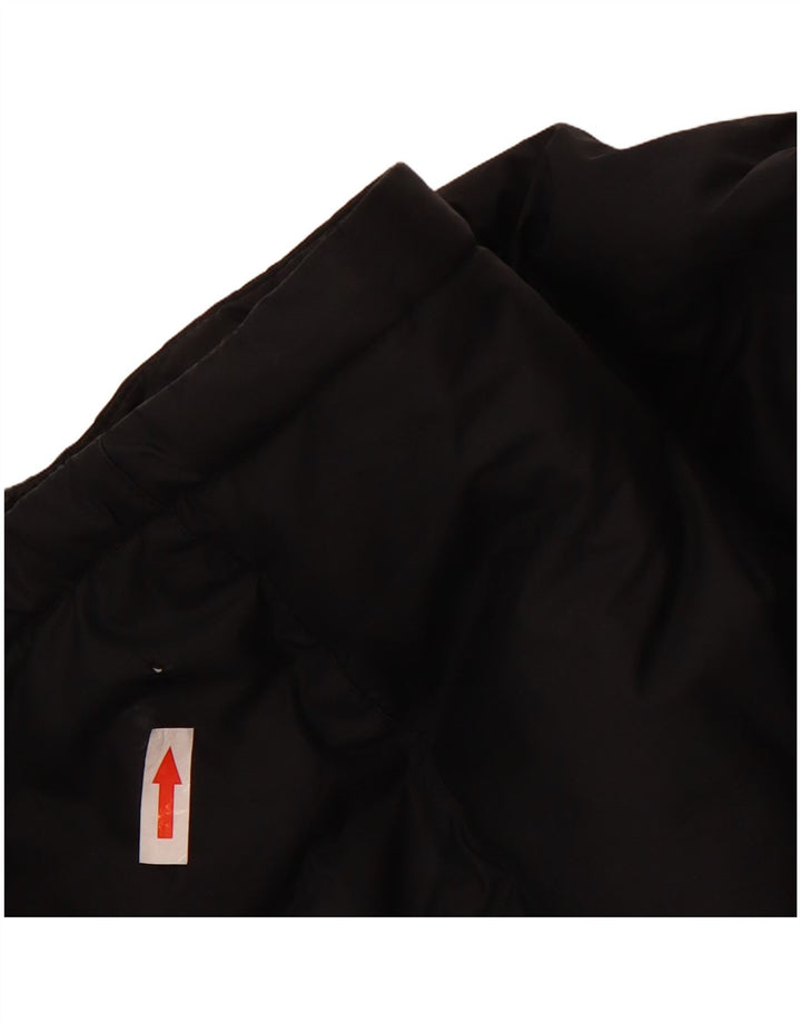 Jachetă căptușită cu glugă Nike pentru băieți 12-13 ani, mare, negru, poliester