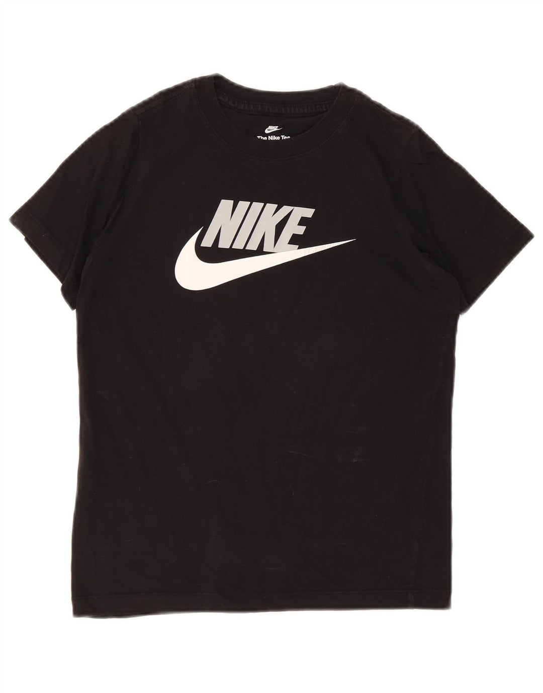 Tricou grafic Nike pentru băieți Top 10-11 ani bumbac negru mediu