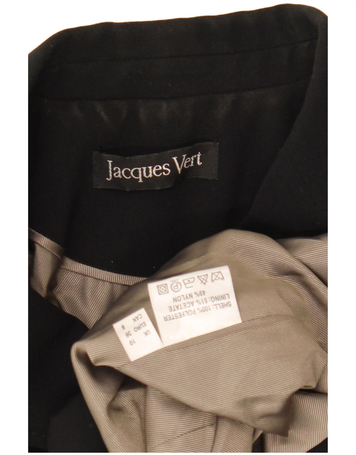 Jachetă blazer pentru femei Jacques Vert cu 2 nasturi UK 10 Poliester negru mic