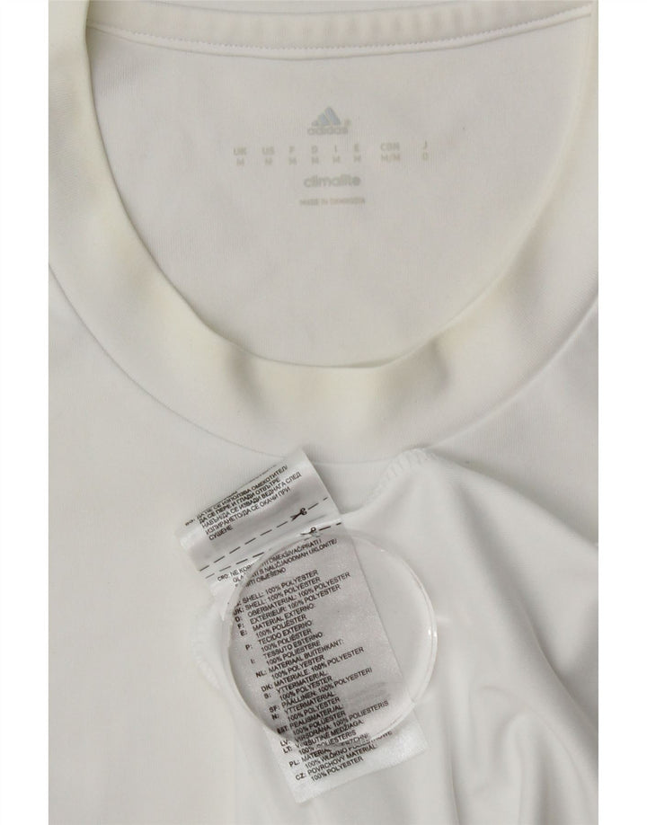 Tricou Adidas Climalite pentru bărbați Top Medium Alb Poliester