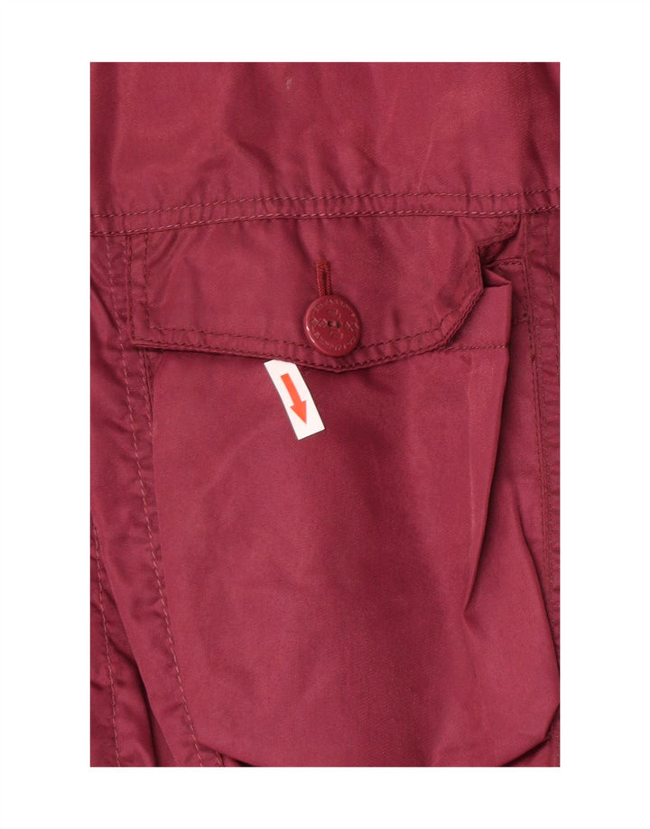 Jachetă Bomber Căptușită Vintage pentru bărbați Marea Britanie 38 Nylon mediu Burgundy
