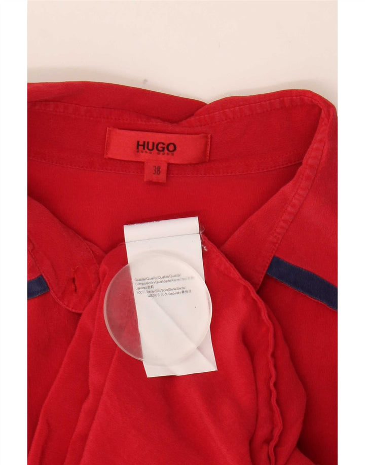 Cămașă pentru femei Hugo Boss EU 38 Mătase Roșu Mediu