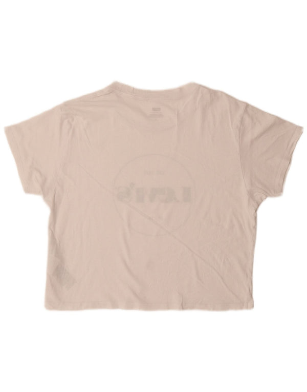 Tricou grafic Levi's pentru femei Top UK 14 Medium White Bumbac