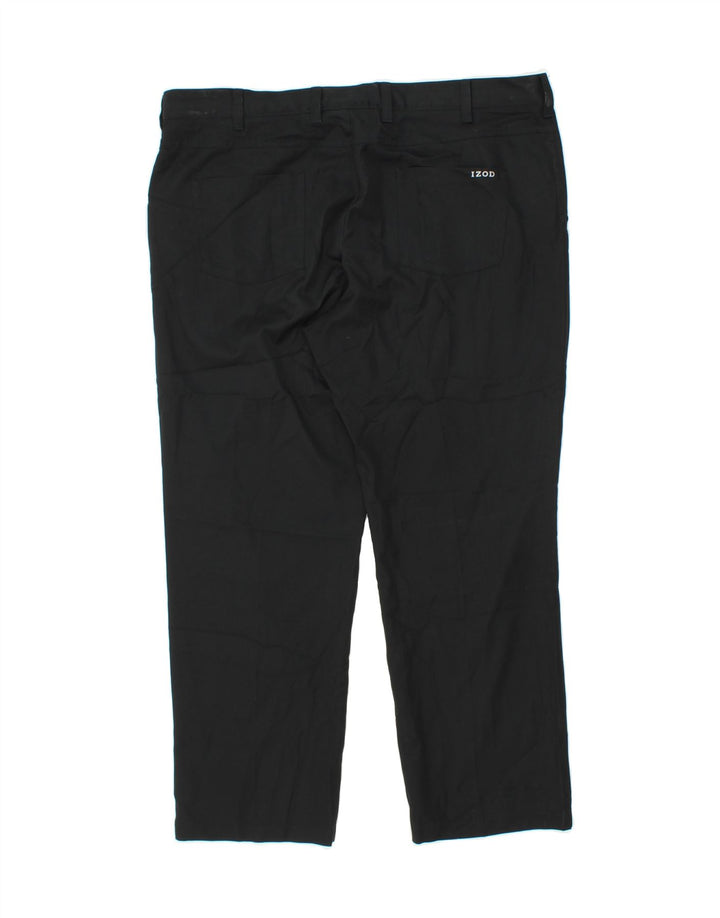 IZOD Mens Golf Slim Chino Trousers W40 L30 Black Polyester Vintage Izod and Second-Hand Izod from Messina Hembry 