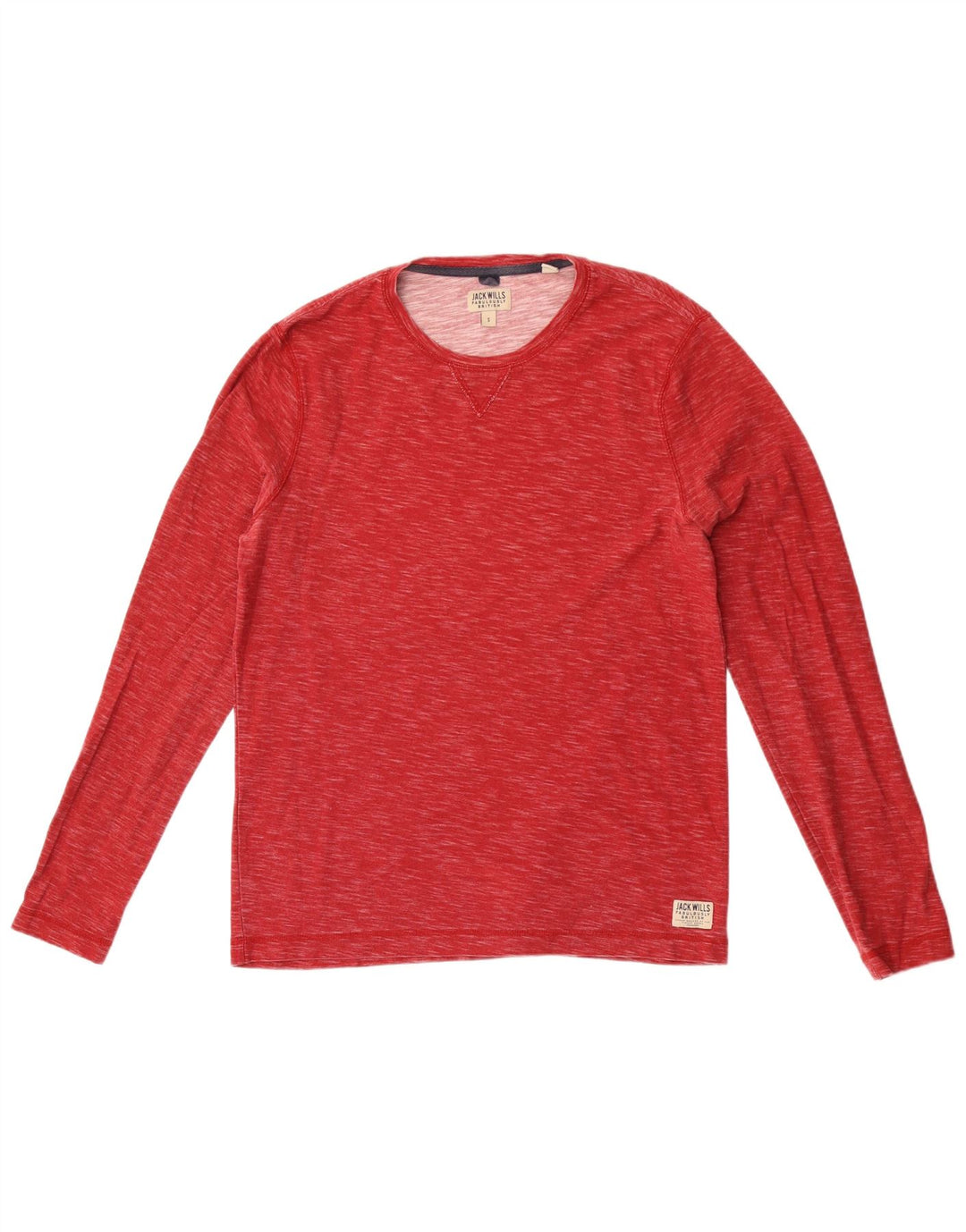 Top pentru bărbați Jack Wills cu mânecă lungă din bumbac roșu cu pete