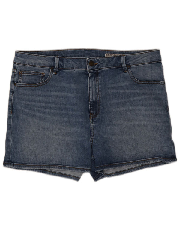 Pantaloni scurți din denim pentru femei Marks & Spencer UK 18 XL W36 Bumbac albastru