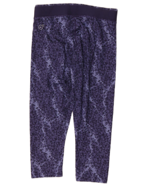Leggings Capri Puma pentru femei UK 10, poliester geometric, albastru marin