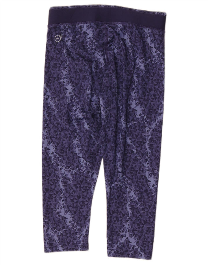 Leggings Capri Puma pentru femei UK 10, poliester geometric, albastru marin