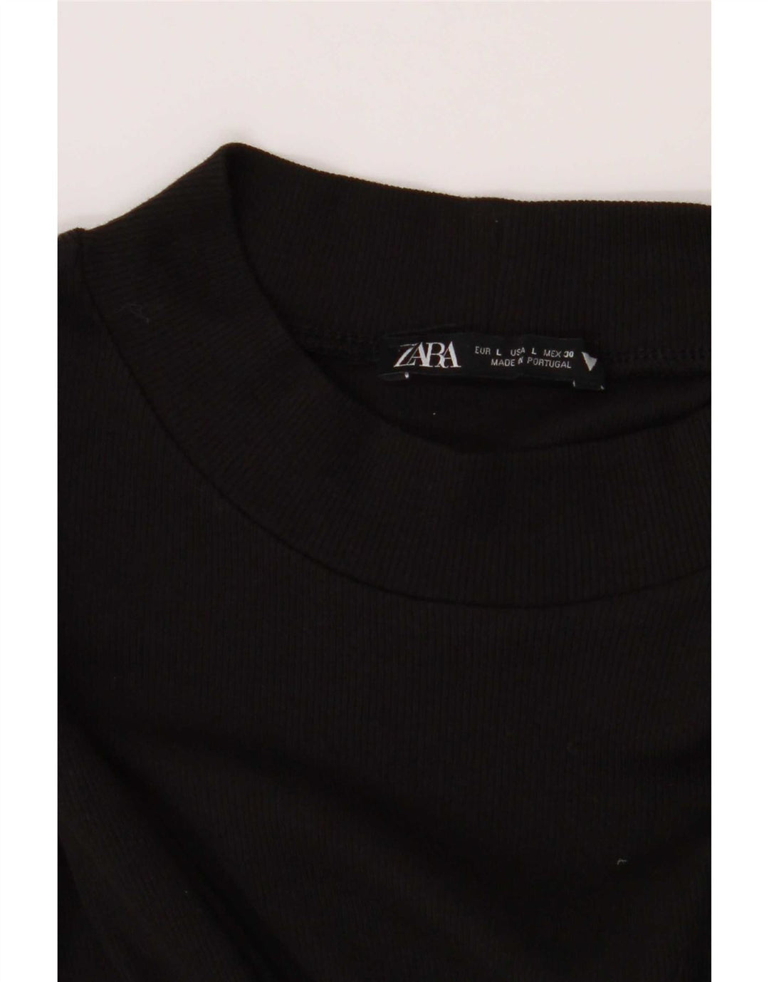 Rochie de bază cu mânecă lungă pentru femei Zara UK 14 mare neagră