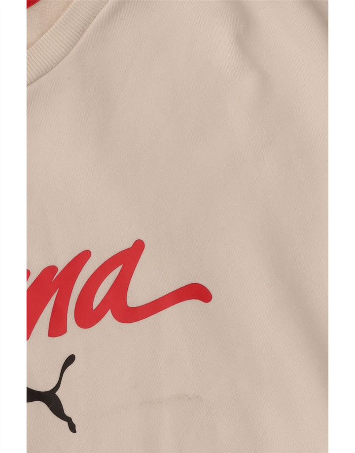 Pulover oversize crop PUMA pentru femei UK 10, mic, alb, color block