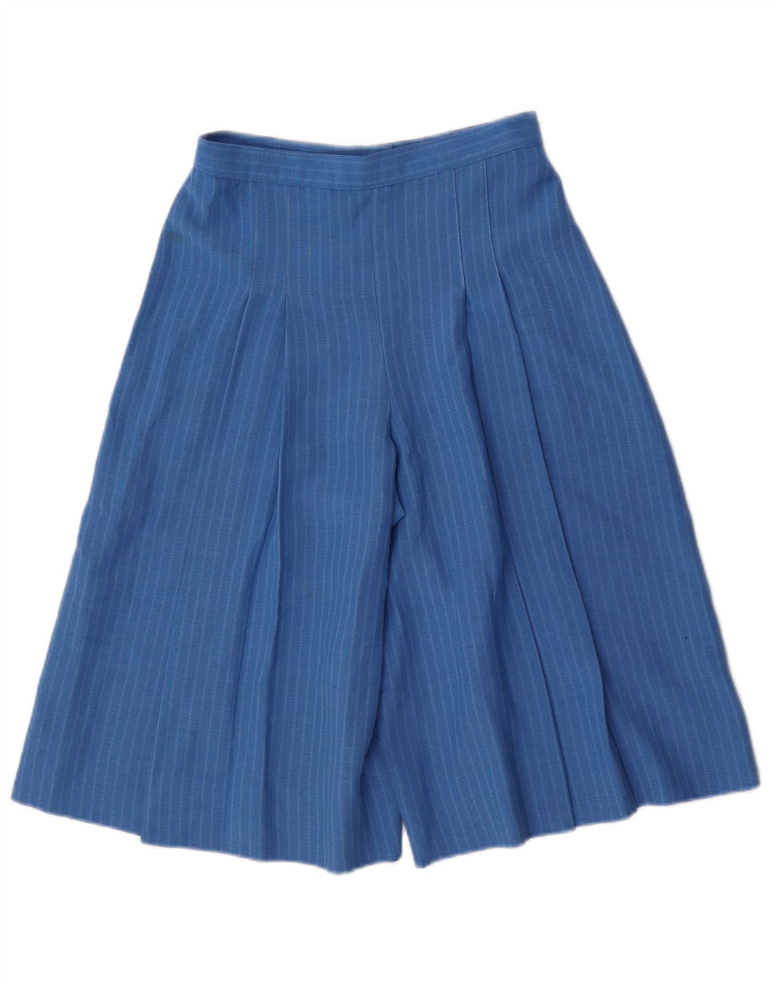 Pantaloni scurti vintage pentru femei Cullotes Bermuda IT 40 Small W24 Blue Pinstripe