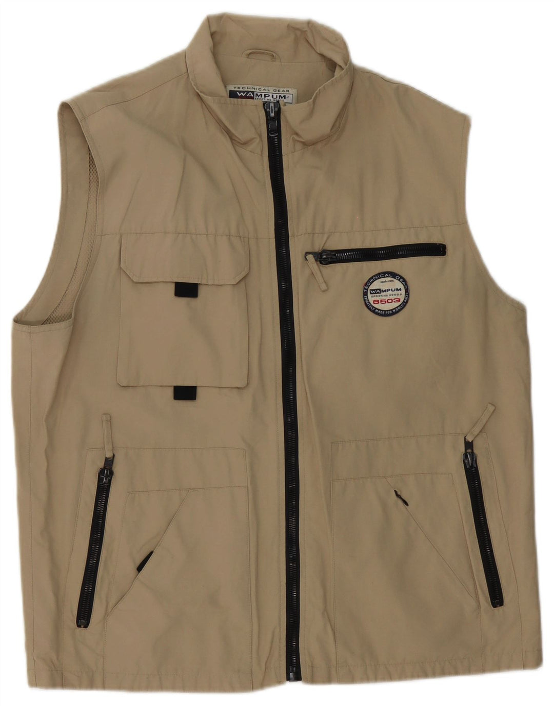 Wampum Gilet utilitar pentru bărbați UK 42 XL poliester bej