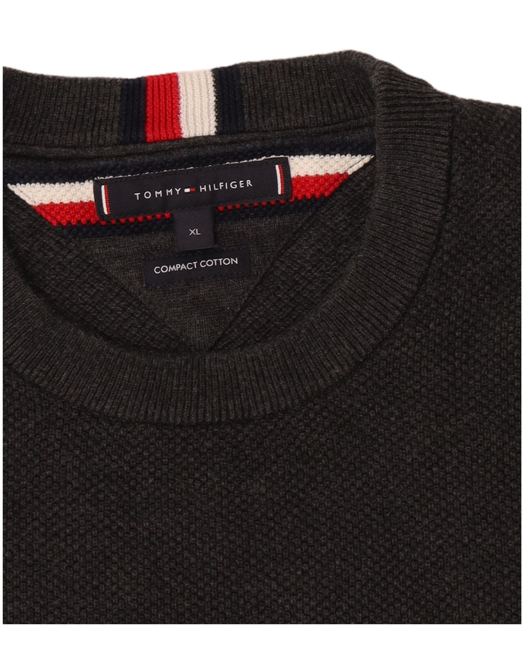 Pulover Tommy Hilfiger pentru bărbați cu gât XL, bumbac gri