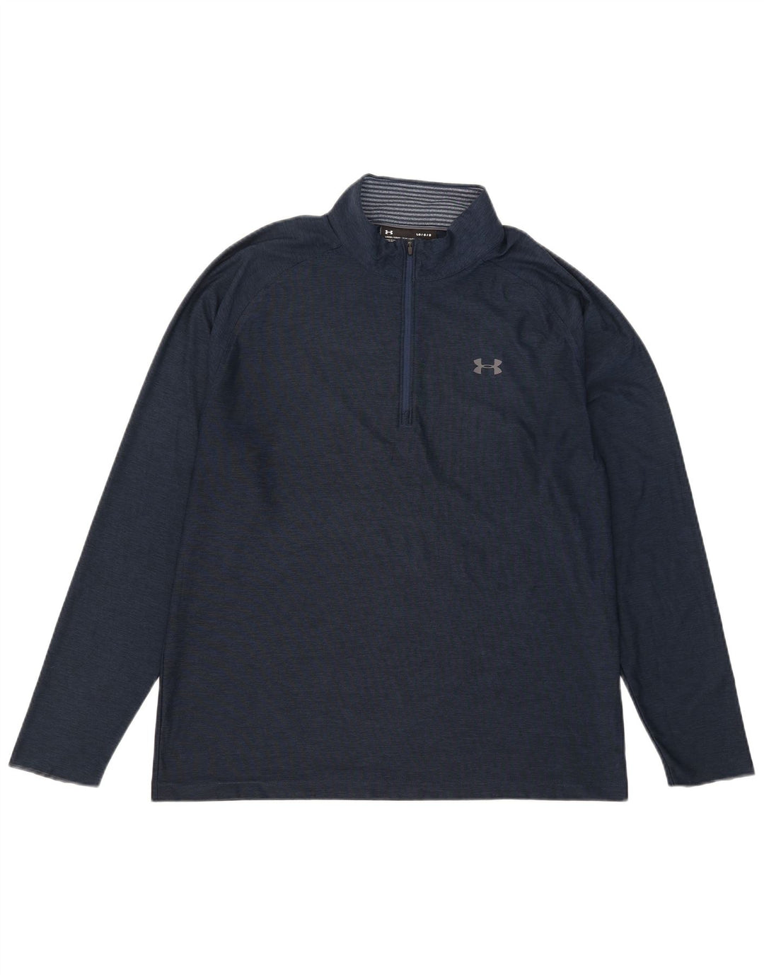 Top de trening Under Armour pentru bărbați, cu fermoar, cu gât, mare, bleumarin, pete