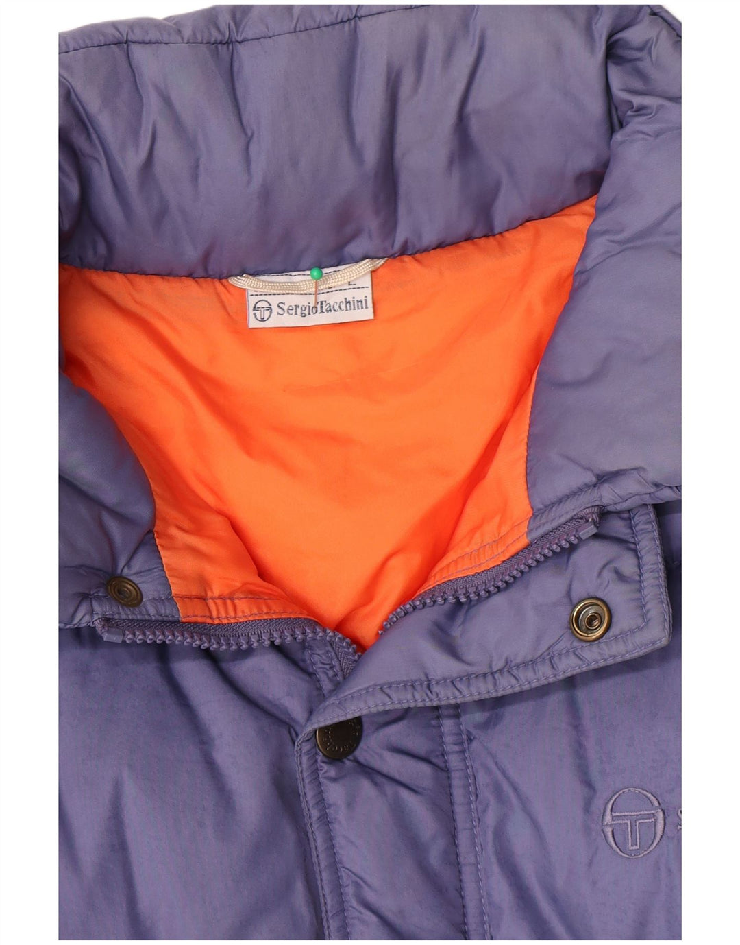 Jachetă căptușită cu glugă pentru bărbați Sergio Tacchini UK 40 Poliamidă mare albastră