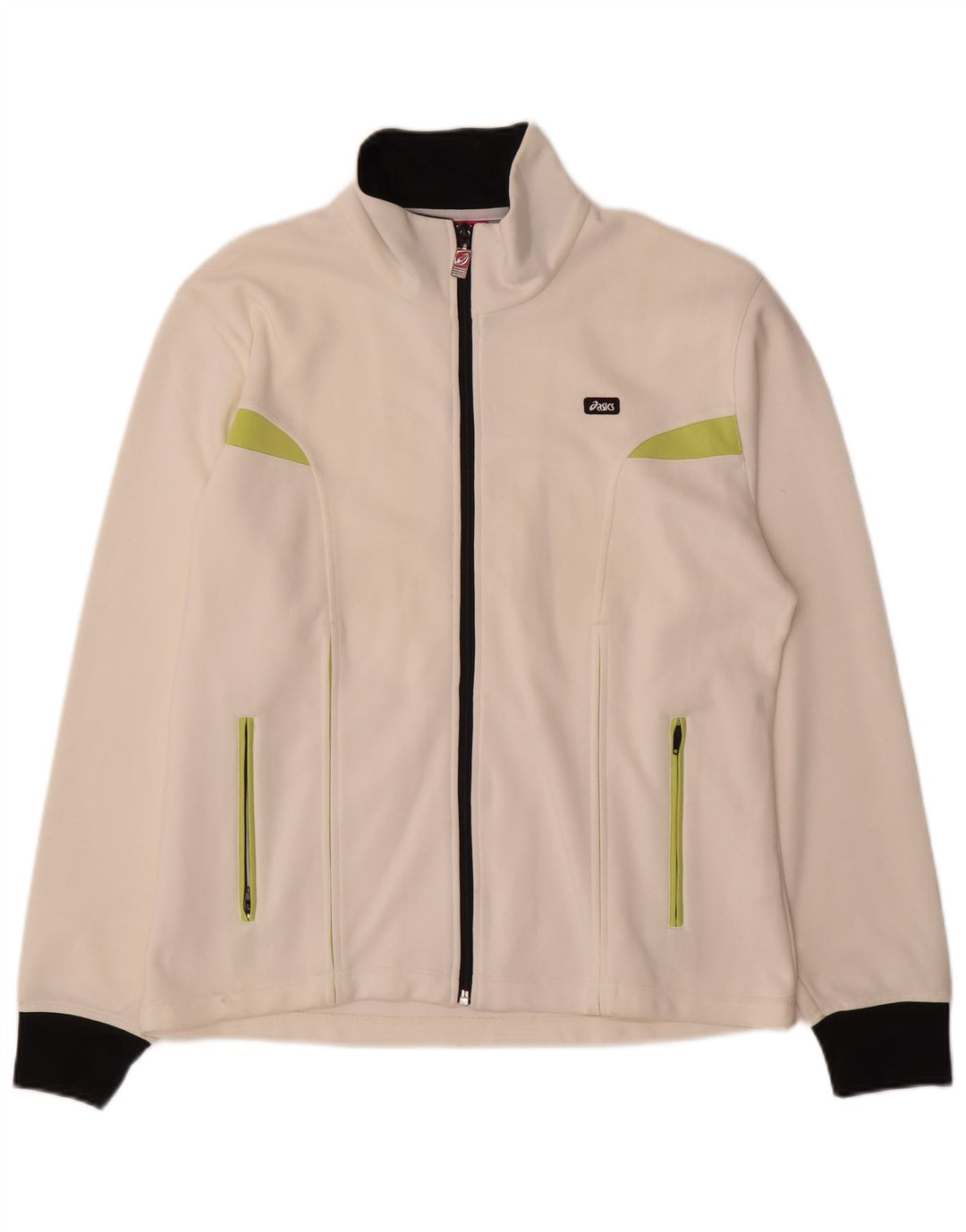 Jachetă de trening Asics pentru femei UK 20 2XL, nailon color bloc alb