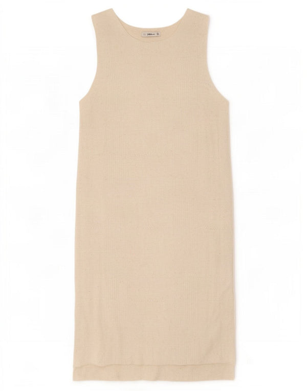 Rochie Maxi fără mâneci pentru femei Zara UK 10 Small Gri Acrilic