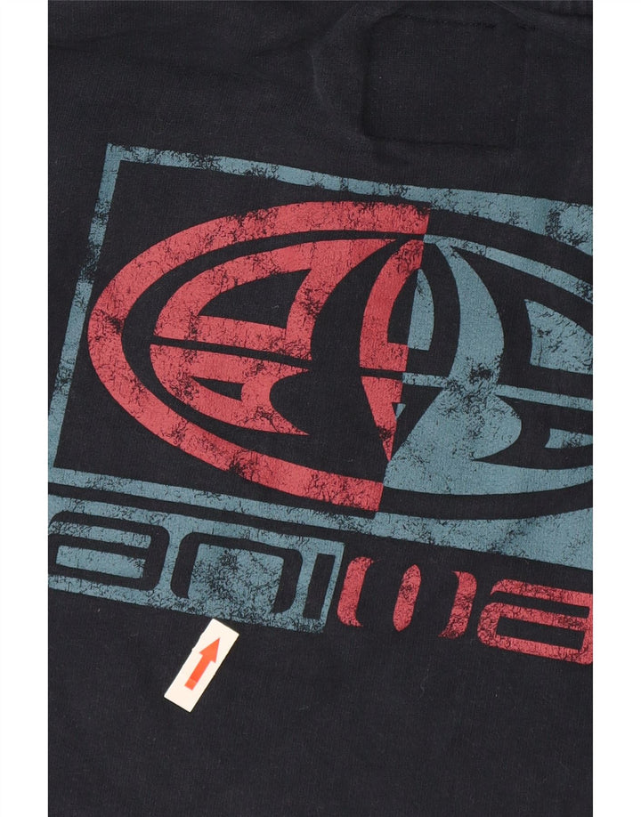 Pulover cu glugă cu grafic pentru bărbați Animal, mic, albastru, bumbac