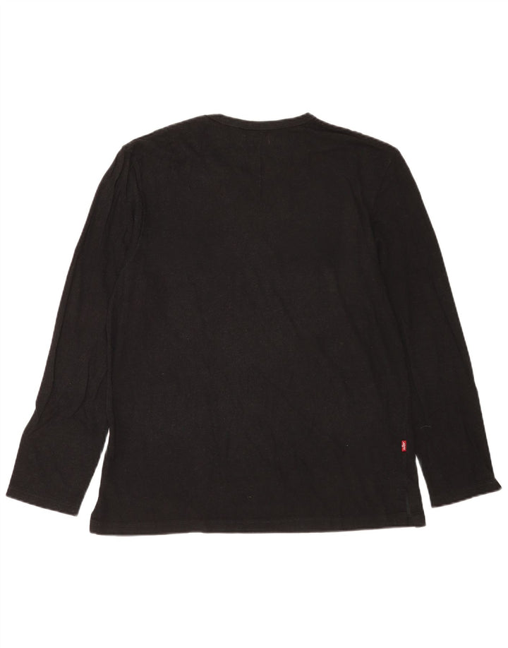 Top pentru bărbați Levi's cu mânecă lungă, mare, negru, bumbac