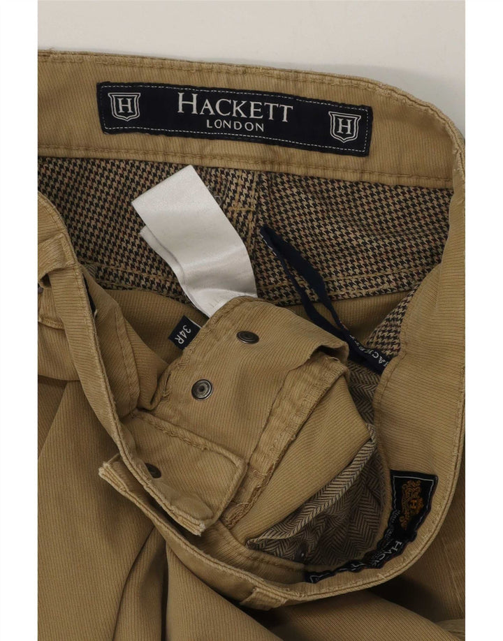 Pantaloni casual slim pentru bărbați Hackett L34 L32 bumbac kaki