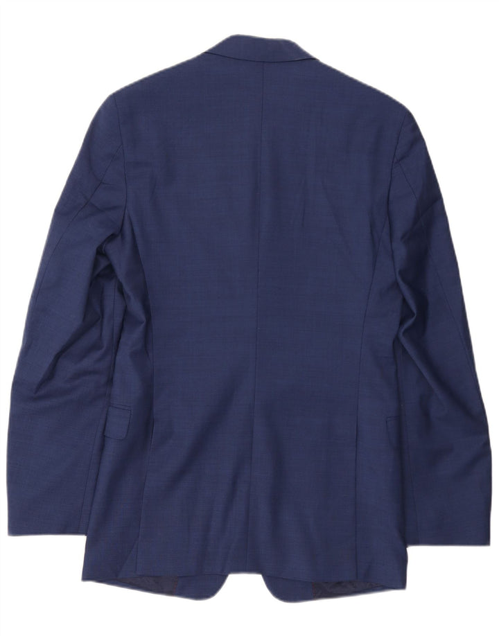 TOMMY HILFIGER Sacou blazer pentru bărbați cu 2 nasturi UK 38 Mediu Lână bleumarin