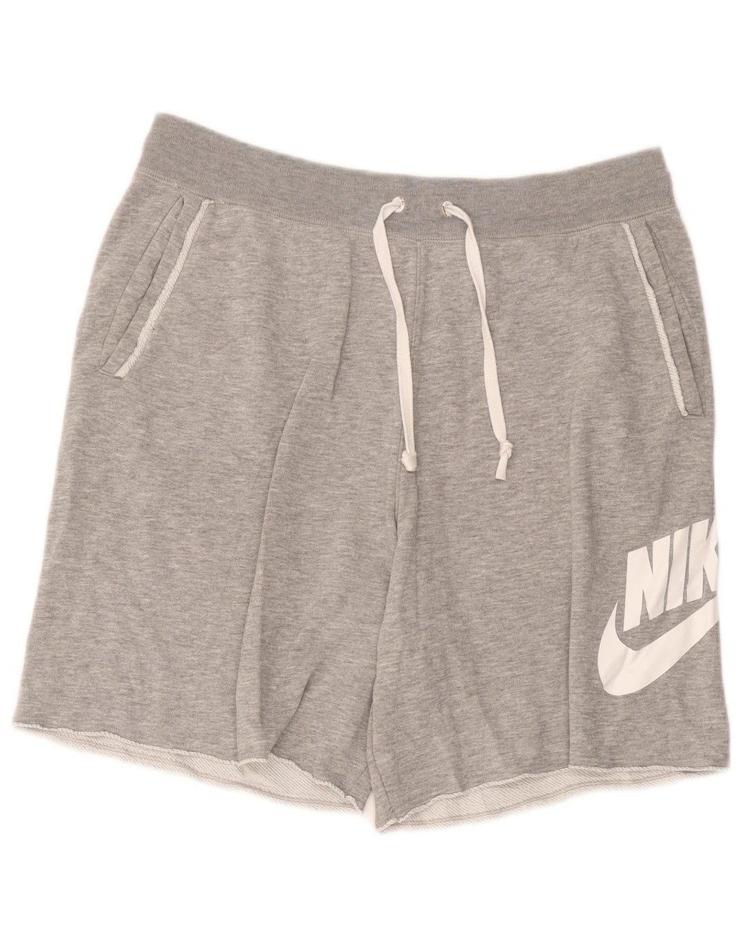 Pantaloni scurți sport grafic Nike pentru bărbați, mari, gri bumbac
