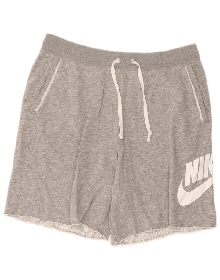 Pantaloni scurți sport grafic Nike pentru bărbați, mari, gri bumbac