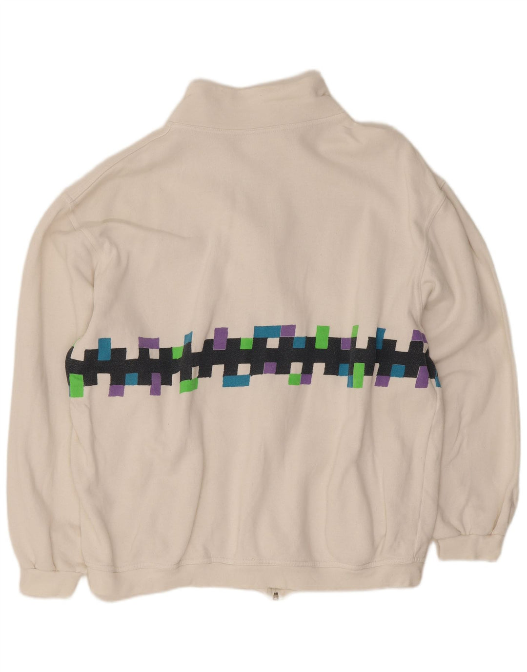 Trening pentru bărbați Lotto Top Jachetă XL Bumbac geometric alb