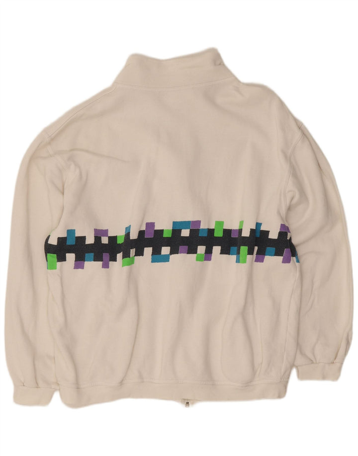 Trening pentru bărbați Lotto Top Jachetă XL Bumbac geometric alb