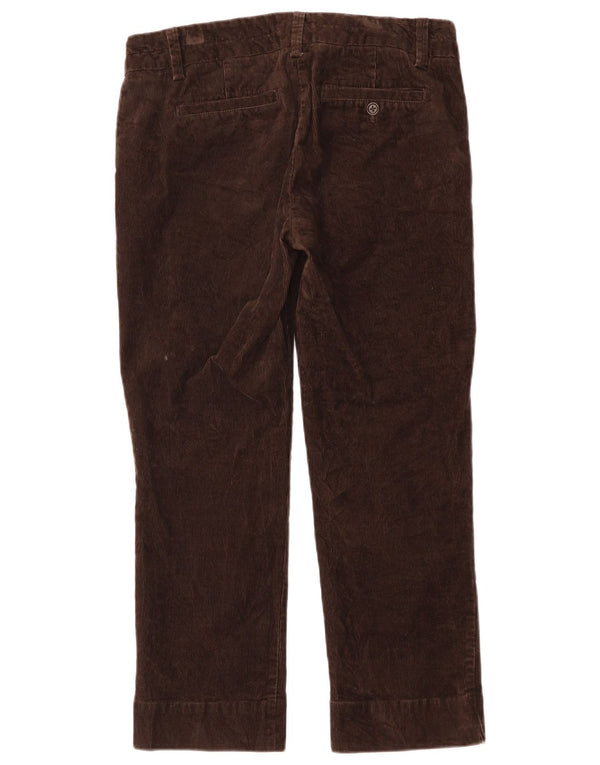 Pantaloni crop din catifea pentru femei J. Crew City Fit US 6 Medium W32 L26 maro