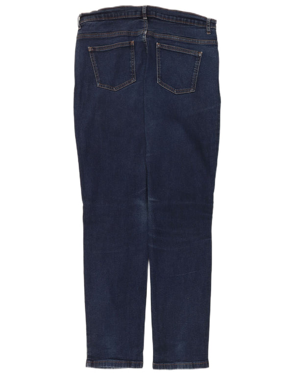 Blugi drepti obișnuiți pentru femei Marks & Spencer UK 16 Large W34 L28 Bleumarin