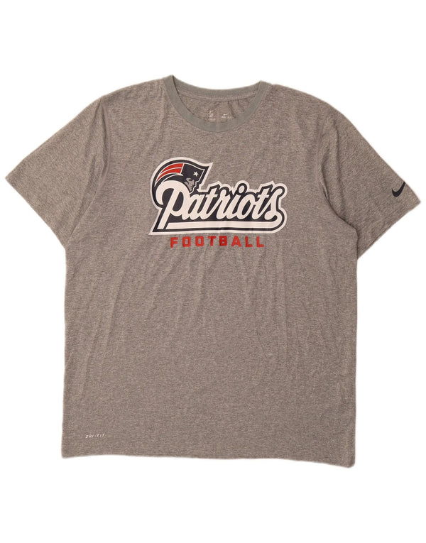 Tricou grafic Nike pentru bărbați New England Patriots Top XL, gri pete