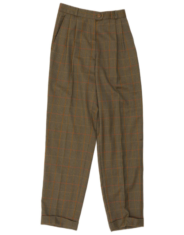 Pantaloni de costum vintage pentru femei cu talie înaltă EU 38 Medium L30 L30 Verde
