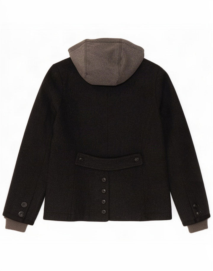 Superdry fete 2 butoane blazer cu glugă jachetă 11-12 ani mediu gri lână