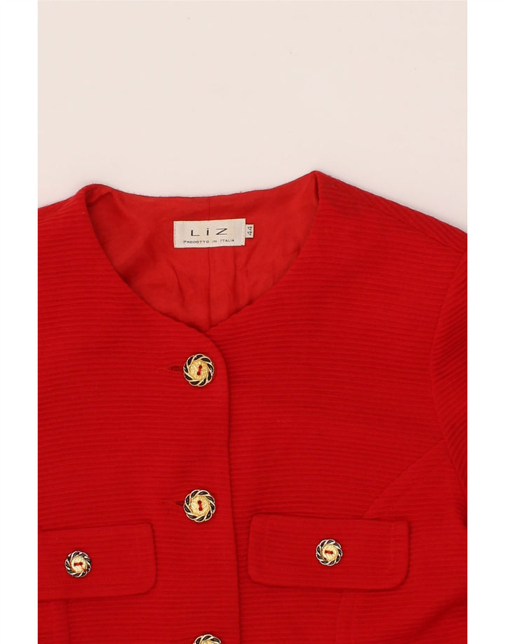 VINTAGE Womens Overcoat IT 44 Medium Red Vintage Vintage and Second-Hand Vintage from Messina Hembry 