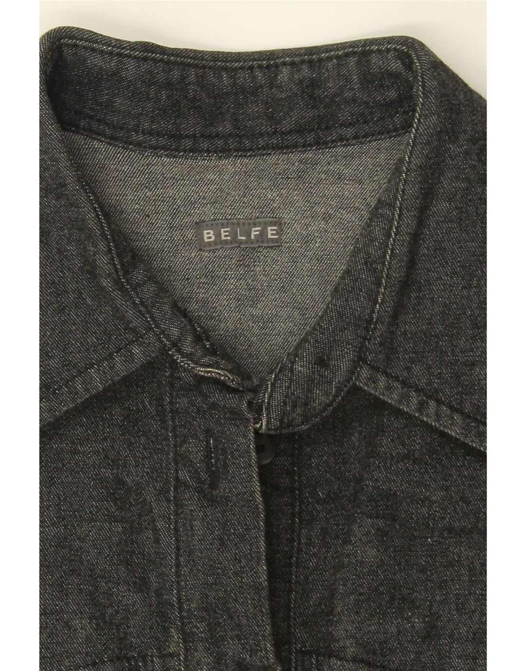 BELFE Womens Denim Shirt IT 44 Medium Grey Cotton Vintage Belfe and Second-Hand Belfe from Messina Hembry 